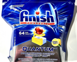Finish Powerball 64 Tabs Lemon Sparkle Quantum Automatic Dishwasher Dete... - £33.80 GBP