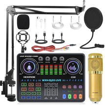 Portable Dj20 Mixer Sound Card With 48V Microphone For Studio Live Sound... - £136.32 GBP