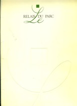 Le Relais Du Parc Menu Avenue Raymond Poincare Paris France 1995 Signed  - £67.15 GBP