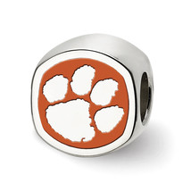 SS Clemson University Cushion Shaped Logo Bead - $73.50