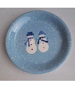 Home Snowman Handpainted Christmas Snowman Collectible Salad Plate - $16.99
