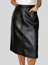 Black Women&#39;s Leather Skirt Genuine Soft Lambskin Stylish Handmade Party... - £78.29 GBP+