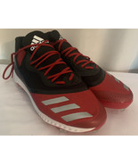 Adidas Men&#39;s Icon V BOUNCE Baseball Metal Cleats BLACK | RED SZ 14.5 - €29,54 EUR