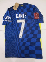 N&#39;Golo Kante #7 Chelsea FC FA Cup Final Stadium Home Soccer Jersey 2021-2022 - £71.92 GBP