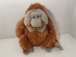 Wild Republic 12&quot; orangutan orange plush monkey 12250 stuffed animal gray face - £10.17 GBP