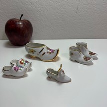 Limoges Dutch Shoes Miniature France Porcelain Lot of 6 Victorian Hand Painted - £94.46 GBP