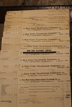Lot of 13 New York Telephone Company Paid Receipts 1909-1910~RARE~#529C - $117.39