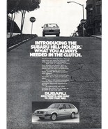 1981 Subaru 4 Door Wagon Vintage Print Ad Hill Holder Clutch Stop Sign W... - $10.97