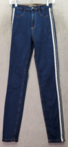 Zara Jeans Womens Size 4 Blue Denim Super Stretch Flat Front Skinny Leg ... - $23.05