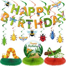 28 Pieces Bugs Party Decorations Spring Bugs Party Banner Bee Ladybugs Party Han - £22.48 GBP