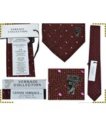VERSACE Men&#39;s tie Silk Tweed Made in Italy VE09 T0G - £63.01 GBP