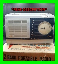 Very Rare Victor 2 Band 3 Way Portable Radio Model 4P-2006 ~ In Original... - £791.35 GBP