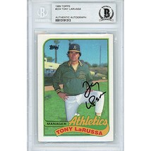 Tony LaRussa Oakland Athletics Autograph Signed 1989 Topps Baseball Auto BGS - £79.11 GBP