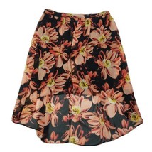 Worthington Classy Dressy Skirt ~ Sz 16 ~ Floral ~ Pink &amp; Black ~ Above Knee - £10.60 GBP