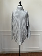 UO Urban Outfitters Turtleneck Sweater Oversized Grey Wide Rib S - $401.76 MXN
