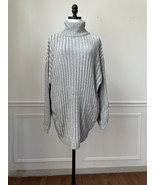 UO Urban Outfitters Turtleneck Sweater Oversized Grey Wide Rib S - $398.05 MXN