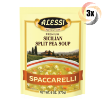 3x Packs Alessi Autentico Spaccarelli Premium Sicilian Split Pea Soup | 6oz - £17.51 GBP