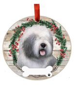 E&amp;S Imports Old English Sheepdog Ceramic Ornament DIY Personalizable Glazed - $62.87 MXN