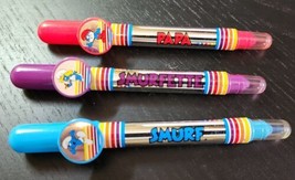 Vintage 1984 Applause Smurfette Smurf Papa Smurf Collectible Markers Lot of 3 - £55.26 GBP