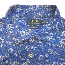 Polo Ralph Lauren Blue Floral Button Collar Shirt Mens XL Custom Slim Fi... - $30.71 CAD