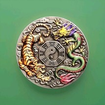 TAI CHI ORANGE TIGER GREEN DRAGON COLLECTOR COIN - £7.89 GBP