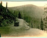 RPPC Hairpin Turn Bitterroot Mountains Montana MT UNP DB Postcard Trimme... - $15.10