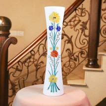 12&quot; Marble Flower Inlay Vase Stone Inlay Flowers Pot Malachite - £470.05 GBP