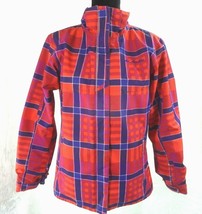 Columbia Orange Purple Plaid Jacket Parka OutGrown OmniTech BugaBoo Girl... - £30.53 GBP