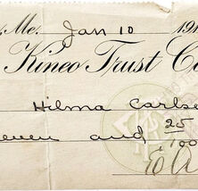 1914 Kineo Trust Company Bank Check E.A. Sampson Dover Maine Signed 5085... - $11.99