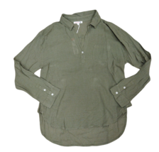 SUNDRY Womens Long Sleeve Top Terry Semi-Sheer Green Size US 1 20-712A73 - £33.06 GBP