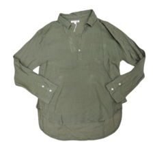 SUNDRY Womens Long Sleeve Top Terry Semi-Sheer Green Size US 1 20-712A73 - £33.37 GBP