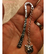 HANDMADE Mini Bookmark Silver Tone with Tiger Head at end of Chain - £4.65 GBP