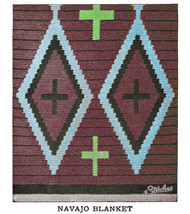 1900s Tapestry Crochet Navaho Diamond Cross Blanket or Afghan pattern (PDF 1932) - £2.32 GBP