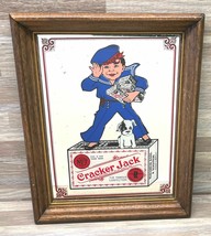 Vintage Cracker Jack Mirror Carnival Fair Advertising Sign Wood Frame 14... - £51.18 GBP