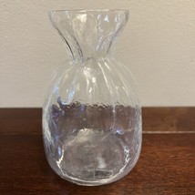 Vintage MCM Sea of Sweden Handmade Glasbruk Glass Sack Vase Swedish - £10.27 GBP