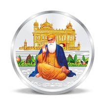 Gepunzte Silbermünze Guru Nanak Dev Ji at Gurudwara 10 Gramm 999 rein (w... - £31.32 GBP