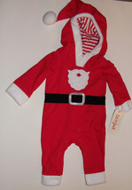Baby Cat &amp; Jack Infant Santa Christmas Outfit Hooded NB  NWT - $11.97