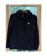 Vintage Nike Hoodie Tee Men&#39;s Large Navy Blue Classic Logo Long Sleeve P... - €13,85 EUR