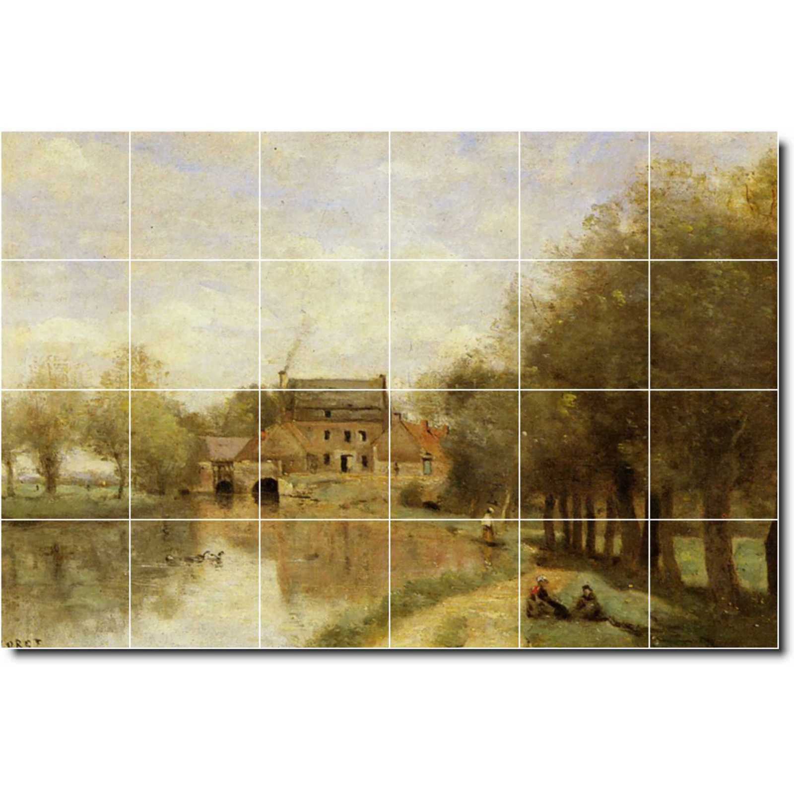 Corot jean arleux du nord the drocourt mill on the sensee