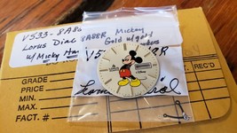 VTG 80's Lorus Mickey Mouse Watch Dial w/ Hands, Gold markers & window V533-8A88 - $37.99