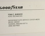 Goodyear Automotive Car Vintage Business Card Tucson Arizona bc1 - $4.94