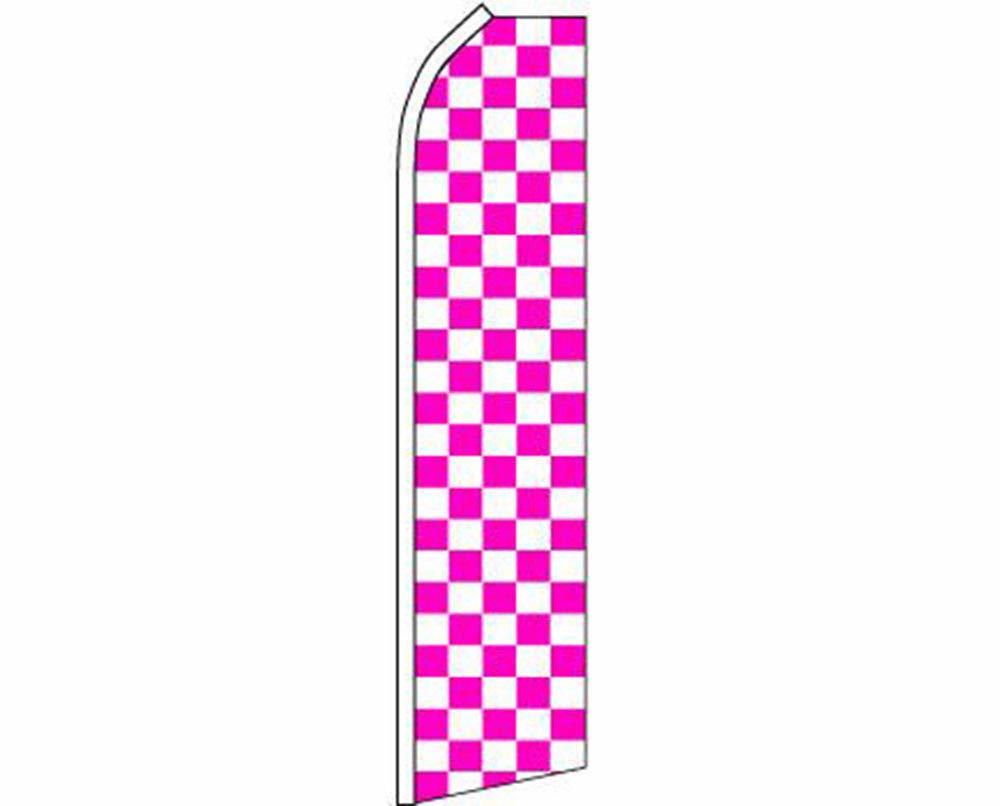 Primary image for Pink & White Checkered ADVERTISING SWOOPER Advertising Flag