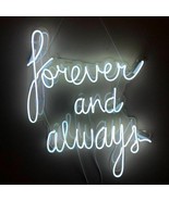 New Forever And Always Neon Sign Wedding Artwork Acrylic Light Gift 20"x16" - £194.77 GBP