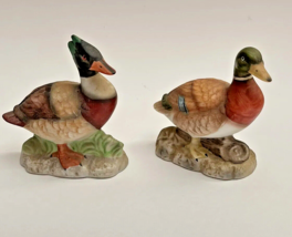 Vintage Ceramic Duck Figurines Made In Taiwan Lot of 2 Realistic - £18.28 GBP