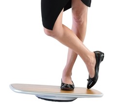 Bamboo and Silver Active Standing Desk Balance Board - $3,109.76 MXN
