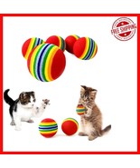 Interactive Indoor Cat Toy Balls - 50 Soft EVA Foam Balls in Colorful Ra... - $26.72