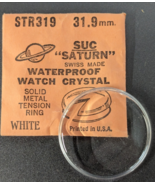 NEW SUC SATURN WHITE TENSION RING ROUND ACRYLIC WATCH CRYSTAL WATERPROOF... - $17.58 CAD