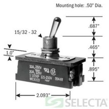 toggle switch dpst on-off 20 amp 125vac screw term ss211-16a-bg - £42.42 GBP
