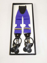 ELEGANT Suspenders Clip on and Button Option for Slacks or Suit Pants Purple image 2