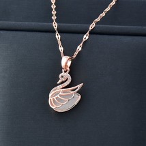 SINLEERY Fashion Rose Gold Color Choker Owl Chains Stainless Steel Necklace For  - £13.20 GBP